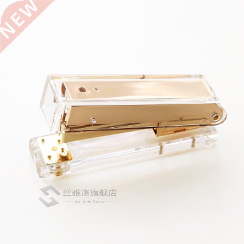 Luxury Rose Gold Gold Manual Stapler Fashion Metal Acrylic S