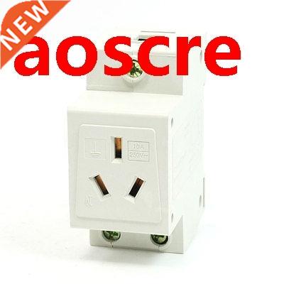 DIN Rail Mount 3Pin Modular Power Socket AC250V/10A for Aust