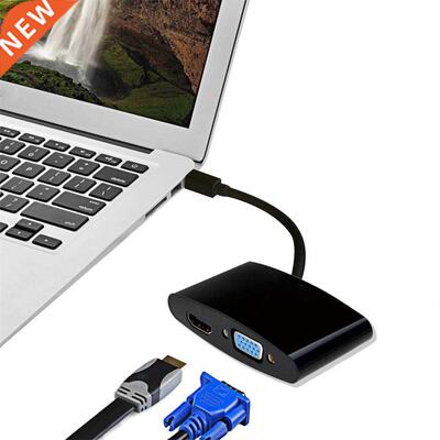 Mini DisplayPort DP To HDMI VGA Converter Adapter Cable (Com