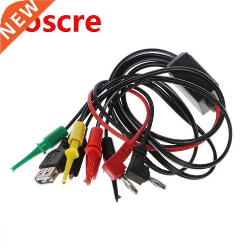63cm Power Supply Test Lead Cable Kit 2 Alligator Clip 2 Ban