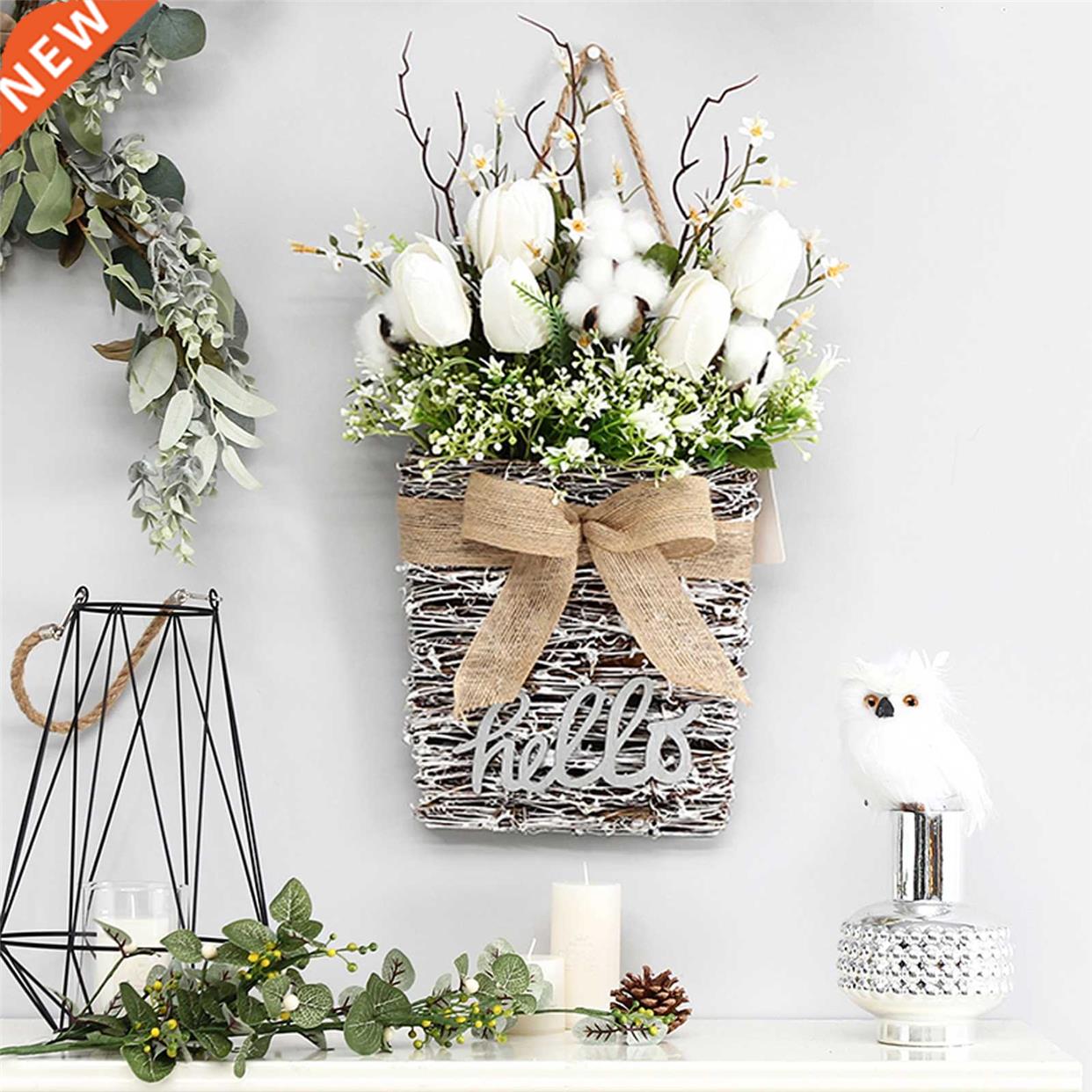 Artificial Flowers Wall-Mounted Potted Plants Decorative