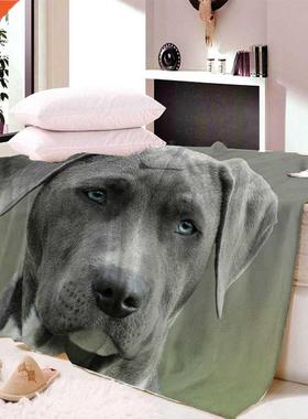 Dog Print Soft Fleece Blanket Bedding Camp Throw Blanket