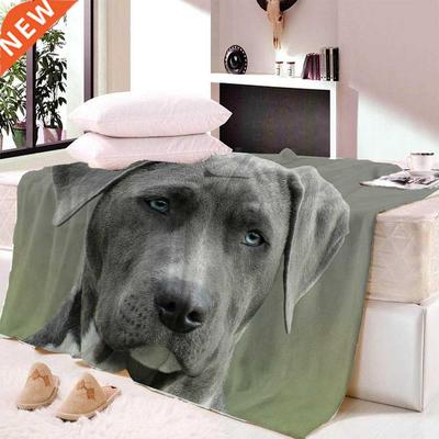 Dog Print Soft Fleece Blanket Bedding Camp Throw Blanket