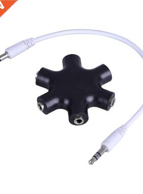 .5mm Audio Aux Cable Splitter 1 Male To 5 Female Headphone