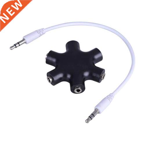 .5mm Audio Aux Cable Splitter 1 Male To 5 Female Headphone