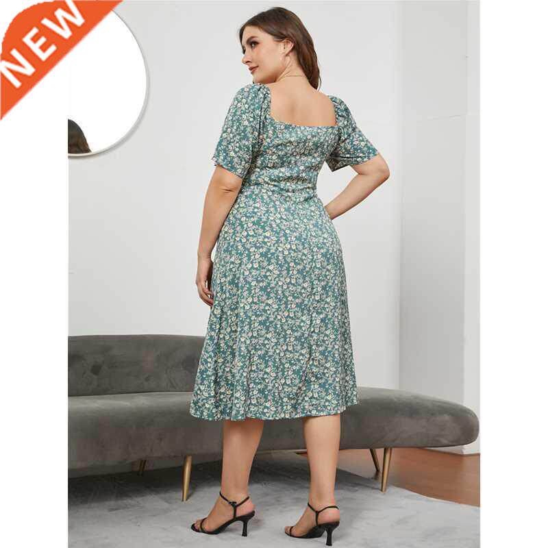 plus size women dresses casual XL-5XL fat ladies skirt大码裙图片