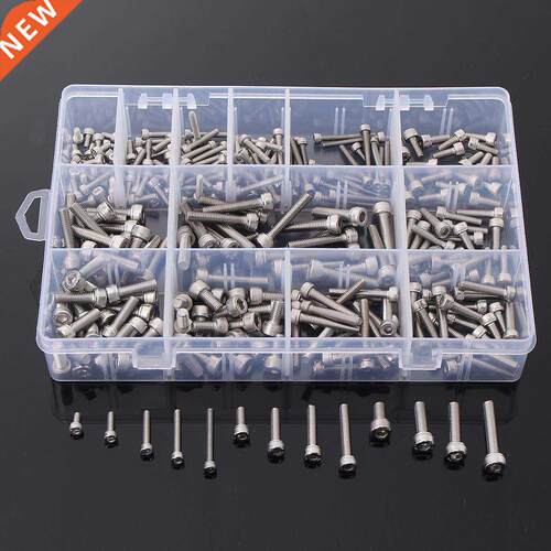 270 Pcs A2 Hex Allen Socket Cap Screws Bolts Assorted Kit M