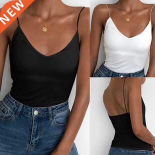 Satin Women Thin Wild Solid Camis Vest Women Tank Tops Femal