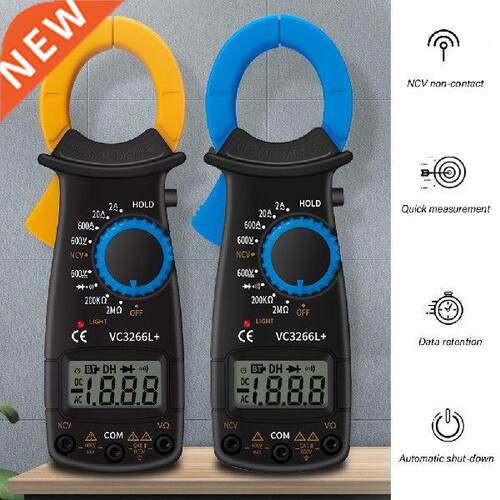 1999 Counts Digital Clamp Meter Multimeter Ammeter Handheld