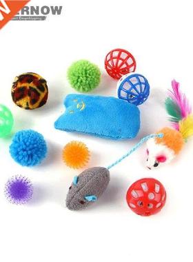 12pcs Interctive Ct Toy Funny Fether Bell Ct Teeth