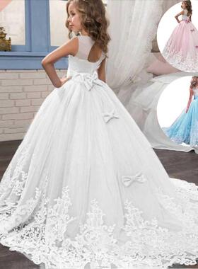 2022 Summer Girls Dress Long Bridesmaid Kids Dresses For Gir