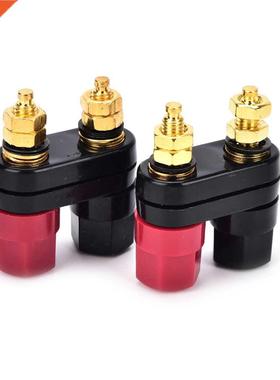 2PCS Banana plugs Couple Termnals Red Black Connector Ampl