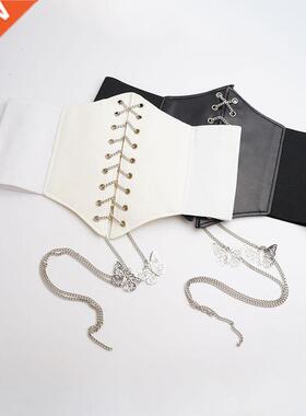 Adjustable Gothic Lace Up Female Wide Waist Corset Belt Wide
