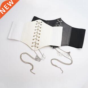 Adjustable Gothic Lace Up Female Wide Waist Corset Belt Wide