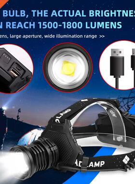 XHP70 Headlight USB Charging Support Output Outdoor Strong
