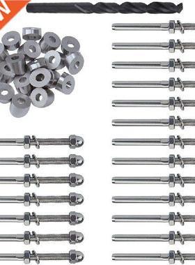 20 Pairs 1/8 Inch Cable Railing Kits 30 Degree Beveled