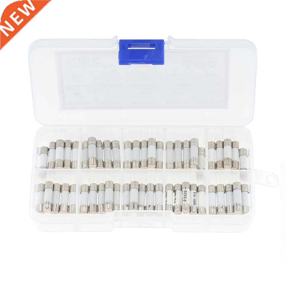 50PCS/Box 10 Kinds 5*20mm Fast Blow Ceramic Fuse 0.25A 0.5A