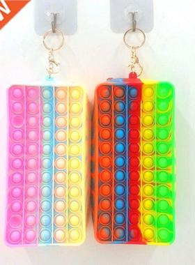 Silicone Pencil Case Push Bubble Adult Children Stress Relie