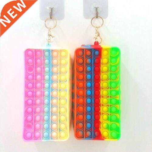 Silicone Pencil Case Push Bubble Adult Children Stress Relie