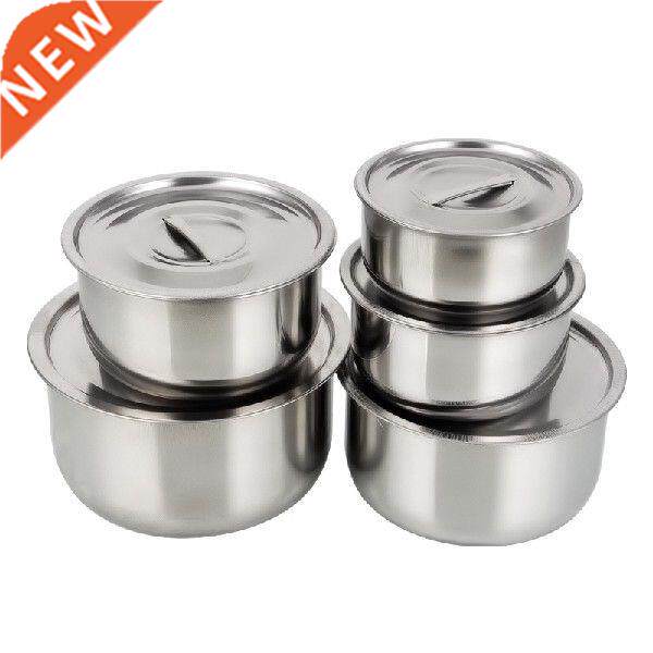 3pcs/5pcs Stainless Steel Soup pot Stock Pot Set with Lid