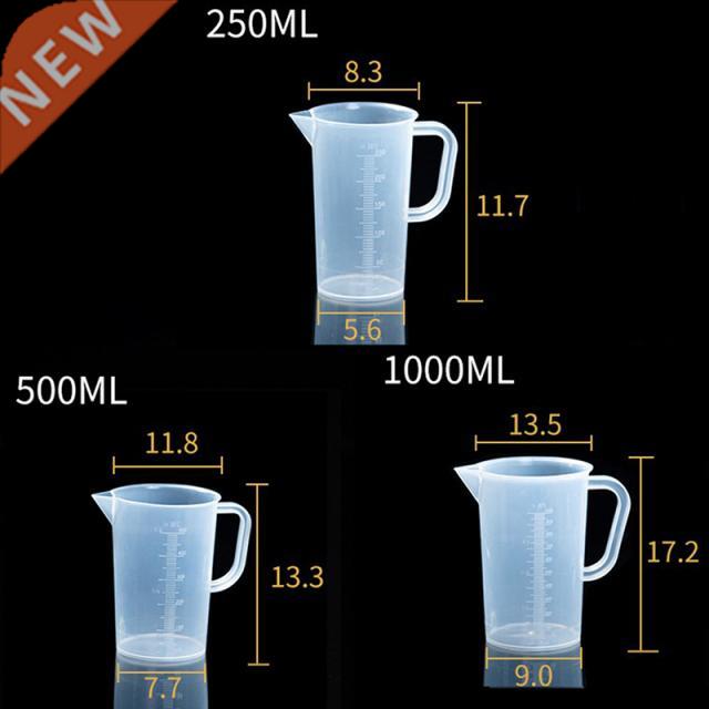 200/500/1000ml 1Pc Kitchen Measuring Cup PP Plastic Cone Mea