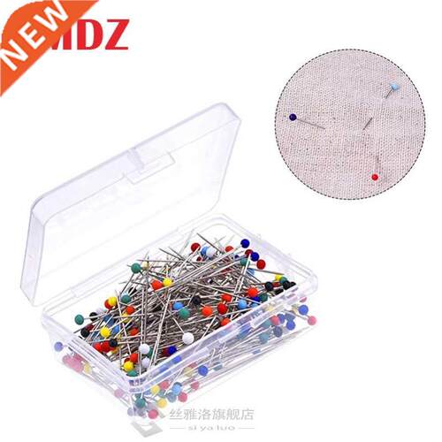 LMDZ100/50Pcs Glass Head Pins Multi-Color Sewing Pins Strai