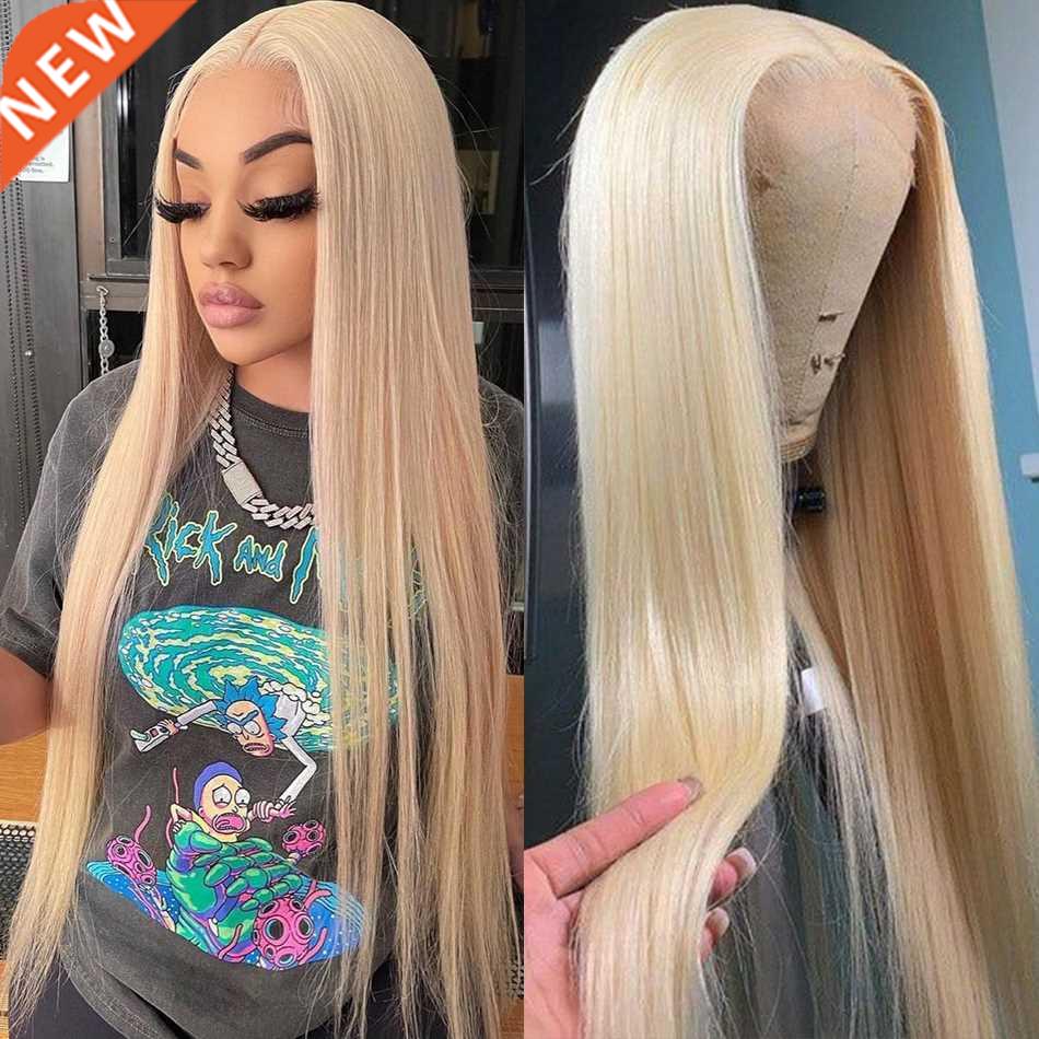 613 Honey blonde Straght Hd Transparent lace front wg huma
