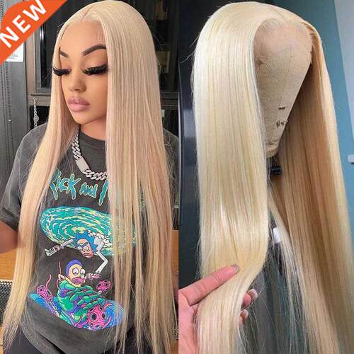 613 Honey blonde Straght Hd Transparent lace front wg huma
