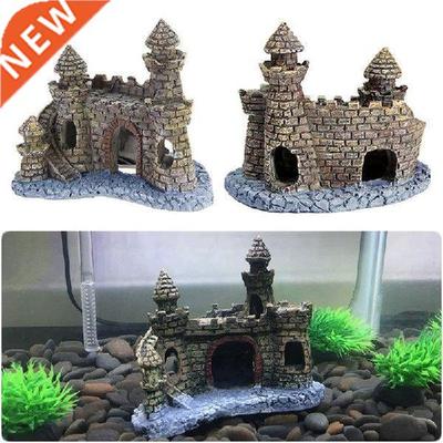 Fish Tank Resin Tower Castle Aquarium Landscapin Decoration