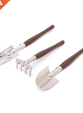 3Pcs Mini Gardening Tools Small Shovel/Rake/Spade With Handl