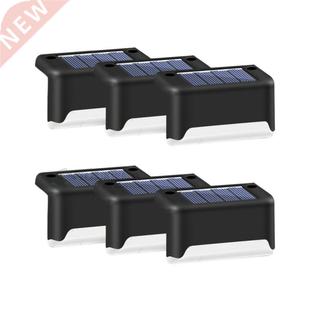 6Pcs Solar Wall Light Garden Courtyard Stairs Outdoor Led Fe