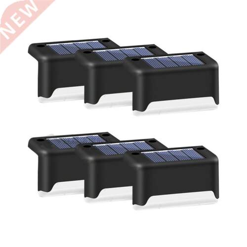 6Pcs Solar Wall Light Garden Courtyard Stairs Outdoor Led Fe
