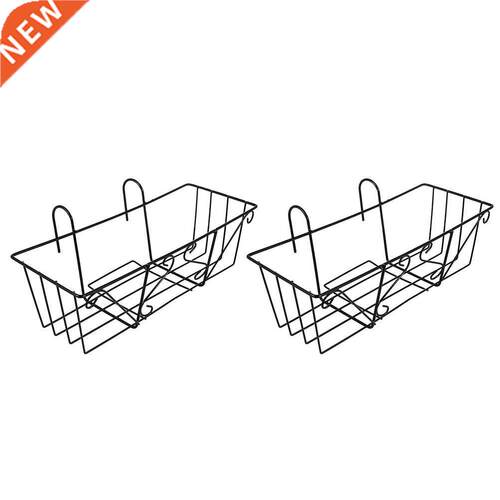 2Pcs Plants Pot Hanging Holder Hanging Railing Flower Rack