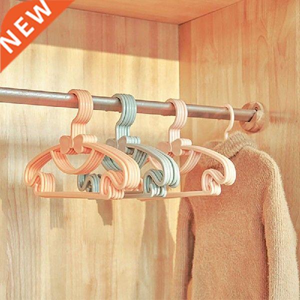 5PCS Portable Kids Clothes Hanger Racks Plastic Display