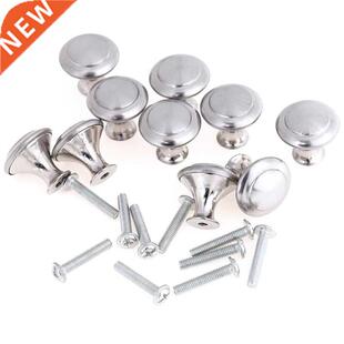 10pcs Round Cabinet Stainless Steel Drawer Knobs Cupboard
