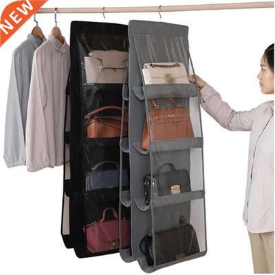 2 Pieces Hanging Handbag Organizer Non-woven Storage Holder