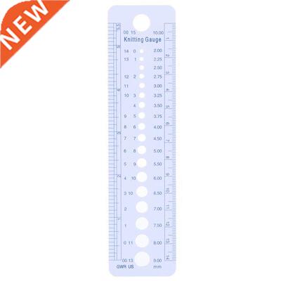 2-10mm Sew Ruler Tools Knitting Needle Gauge Inch cm Ruler M