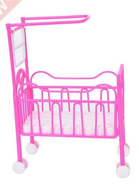 Plastic Mini Cute Bed Doll Bed For Princess Dollhouse Doll