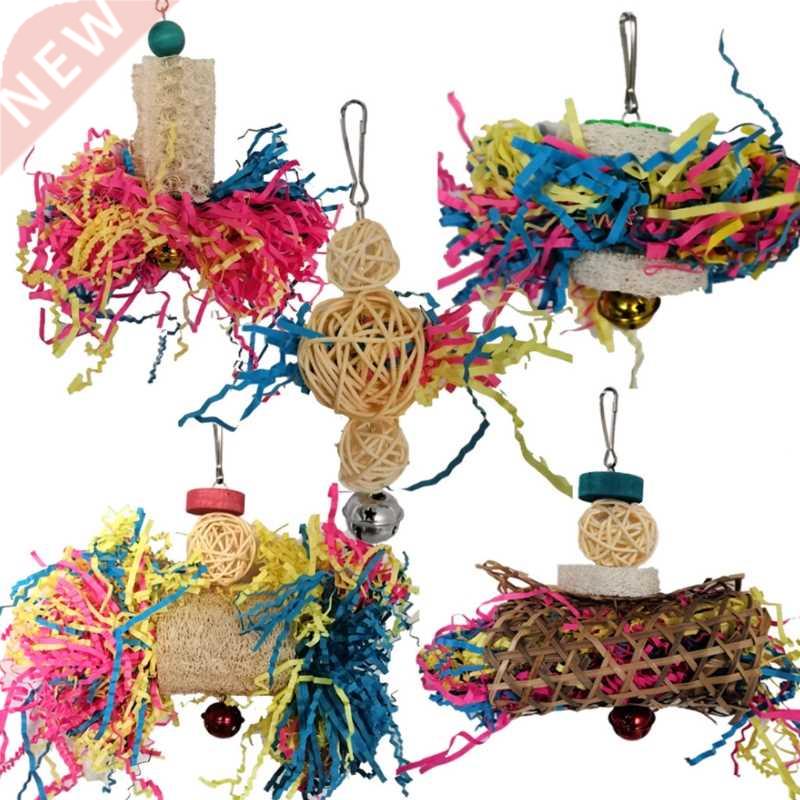 5 Pcs Parrots Shredding Toys Parakeet Chewing Foraging Toy
