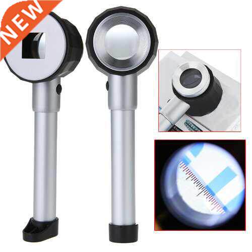 10X Handheld LED Optical Glass Magnifier with Scale Magnifyi