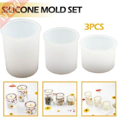 Pcs Silicone Tea Light Candle Holder Moulds Handmade