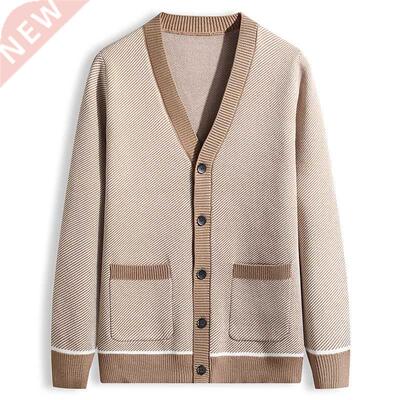 Men's Casual Fashion Sweater Cardigan 2022 Autumn New Thin C