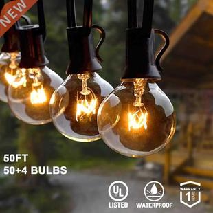 50Ft Patio String Light Outdoor Garland Lights Festoon G40 G