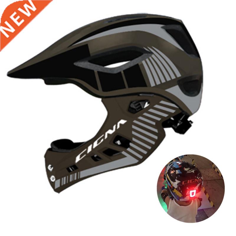 Kids Cycling Helmet with Taillight Full Face Detachable Chil