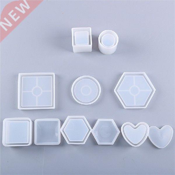 11PCS/set  Glue Drop Mold Style Coaster Storage Box Pen