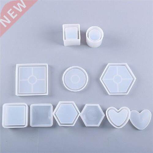 11PCS/set  Glue Drop Mold Style Coaster Storage Box Pen