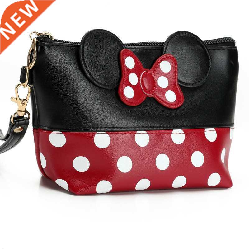 Travel Cosmetic Bag Cartoon Bow Makeup Case Women Zipper Han