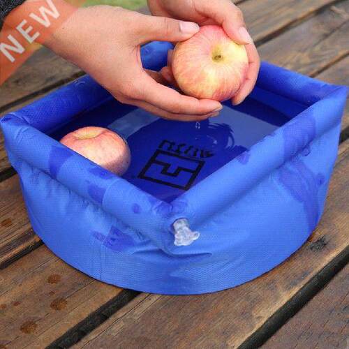 8L Folding Bucket Camping Hiking 210T Plaid Convenient