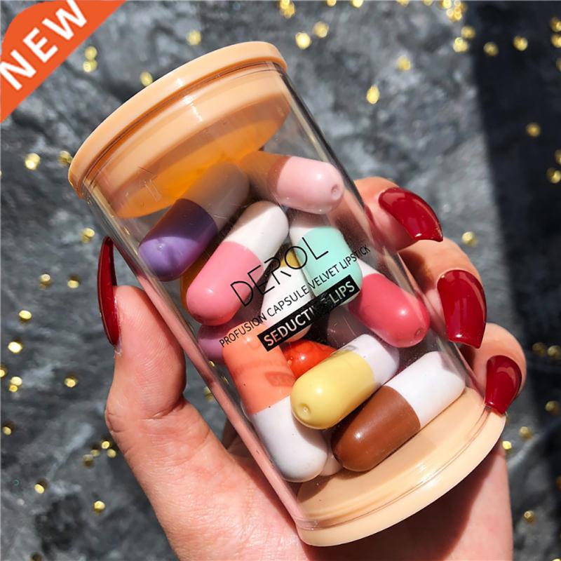 12/16Pcs Mini Capsule Lipstick Set Velvet Matte Waterproof