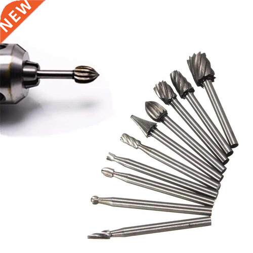 6/10pcs HSS Titanium Dremel Routing Wood Rotary Milling Rota